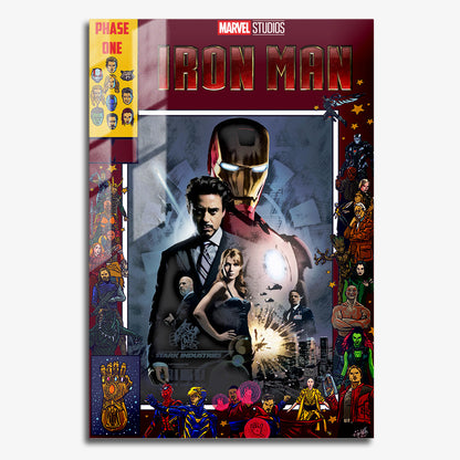 Flex Designs Metal Poster Iron Man Comics 11 x 17" Home Goods - Movie 2008 Movie Metal Poster