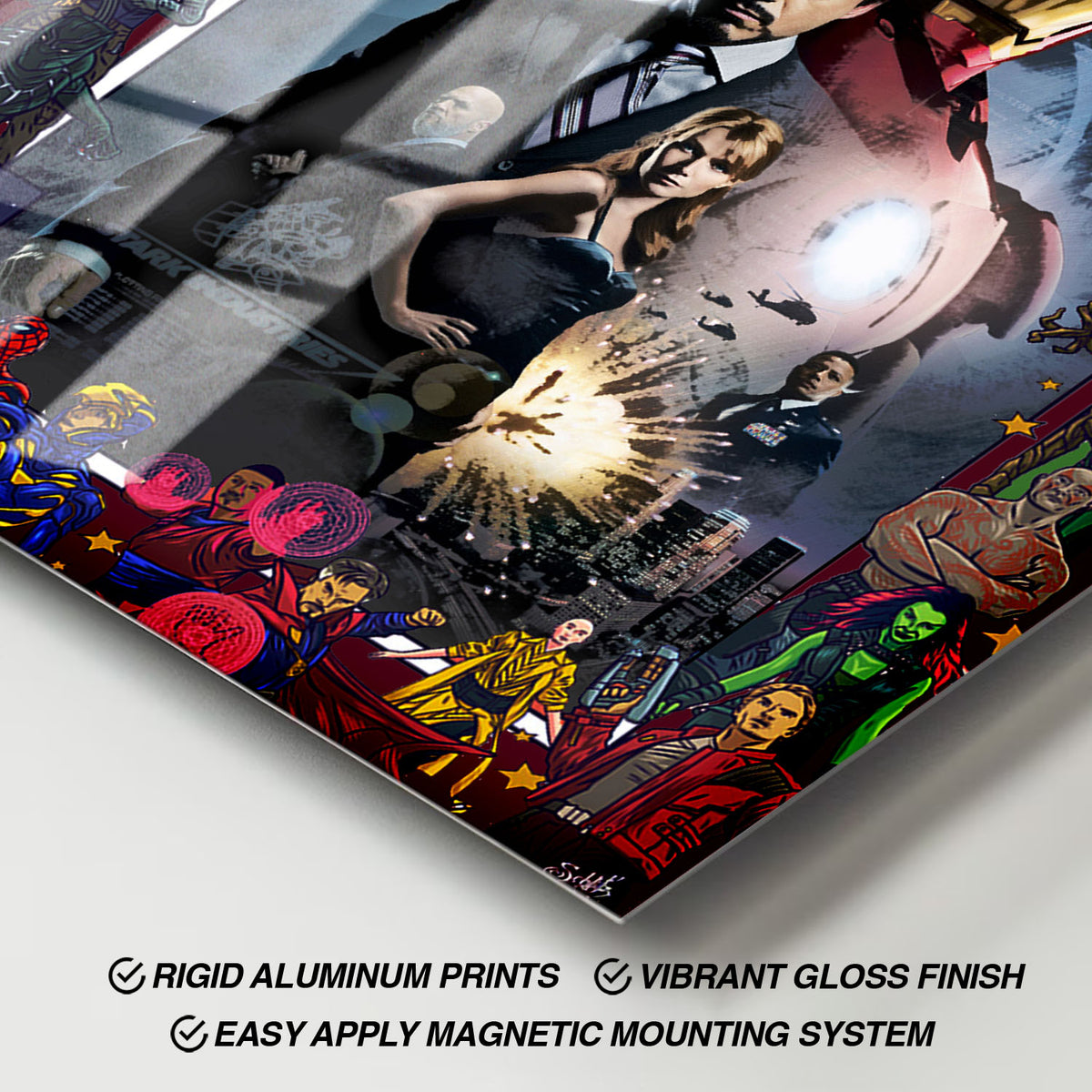 Flex Designs Metal Poster Iron Man Comics 11 x 17" Home Goods - Movie 2008 Movie Metal Poster