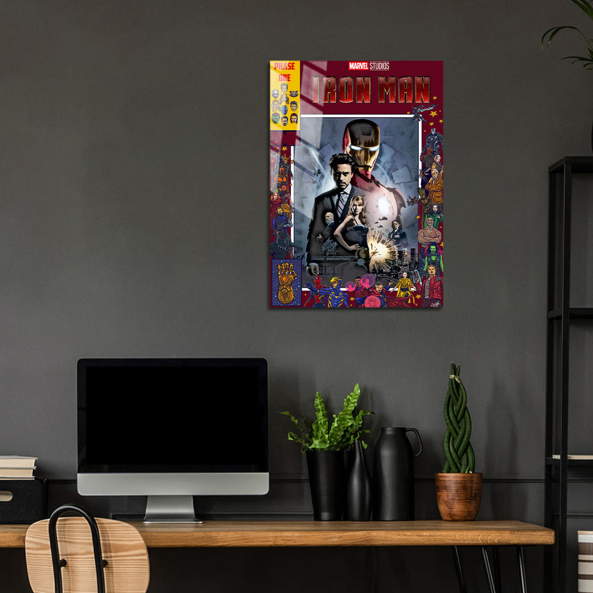 Flex Designs Metal Poster Iron Man Comics 24 x 36" Home Goods - Movie 2008 Movie Metal Poster