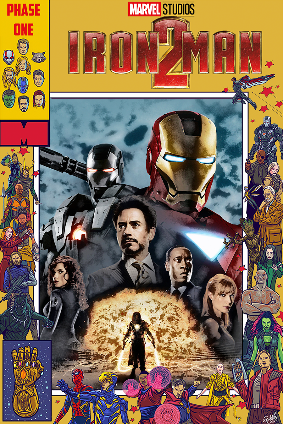 Flex Designs Metal Poster Iron Man 2 Comics 11 x 17" Home Goods - Movie 2010 Movie Metal Poster