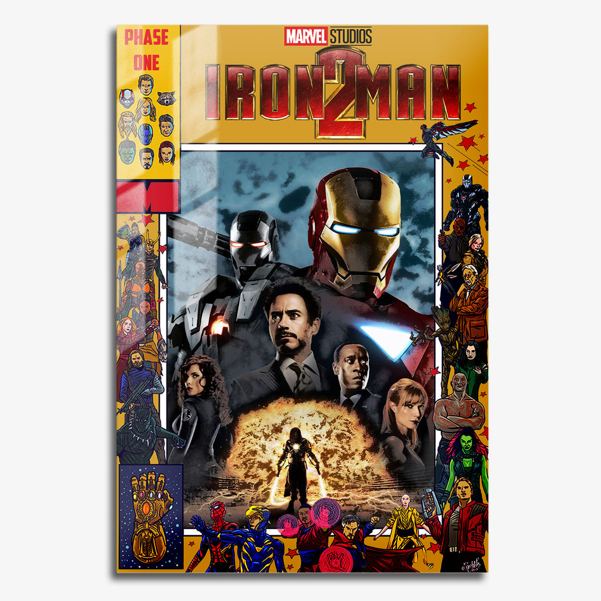 Flex Designs Metal Poster Iron Man 2 Comics 11 x 17" Home Goods - Movie 2010 Movie Metal Poster