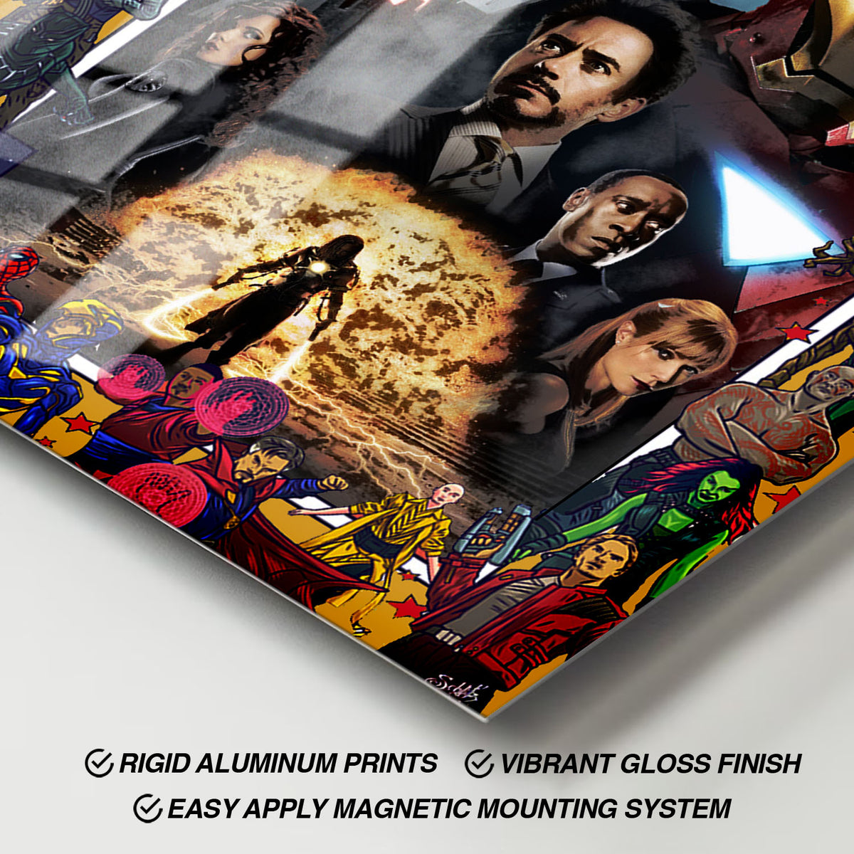Flex Designs Metal Poster Iron Man 2 Comics 11 x 17" Home Goods - Movie 2010 Movie Metal Poster