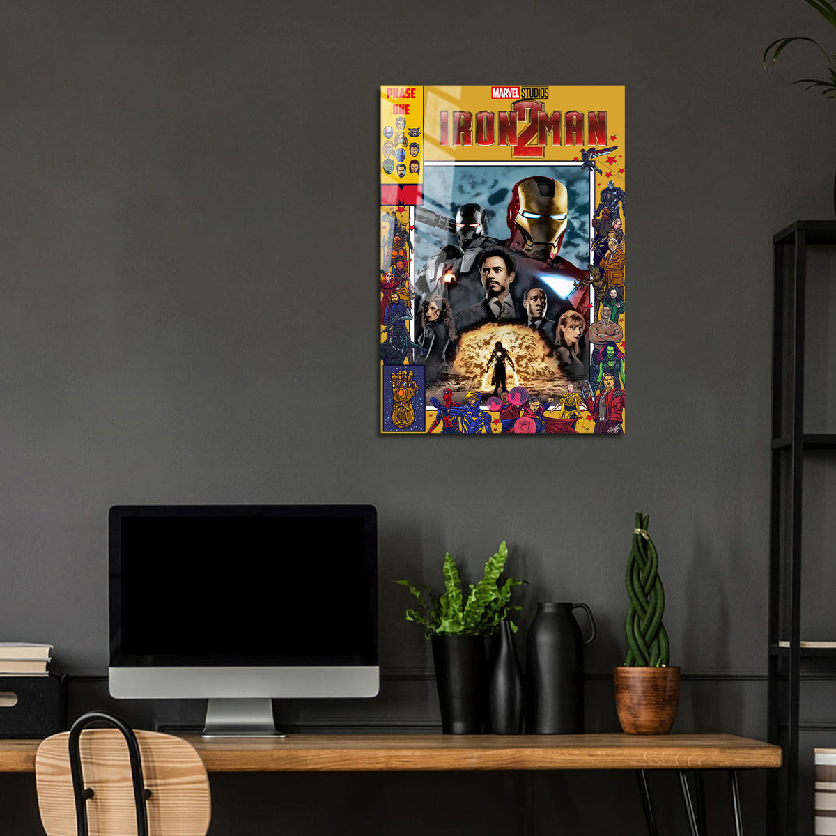 Flex Designs Metal Poster Iron Man 2 Comics 24 x 36" Home Goods - Movie 2010 Movie Metal Poster