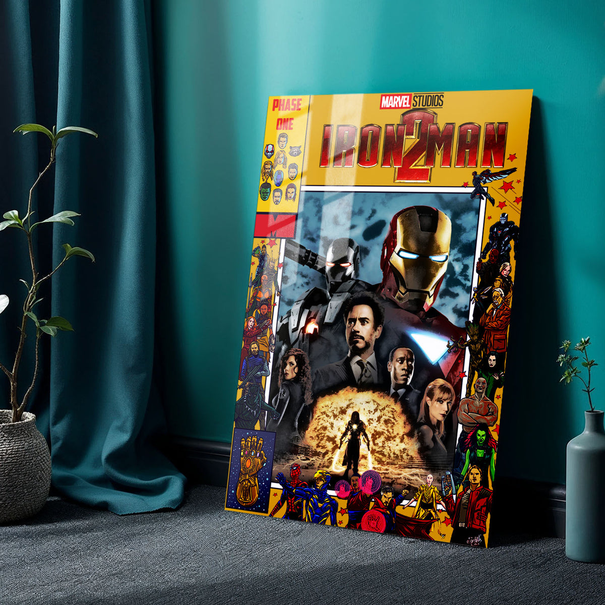 Flex Designs Metal Poster Iron Man 2 Comics 24 x 36" Home Goods - Movie 2010 Movie Metal Poster