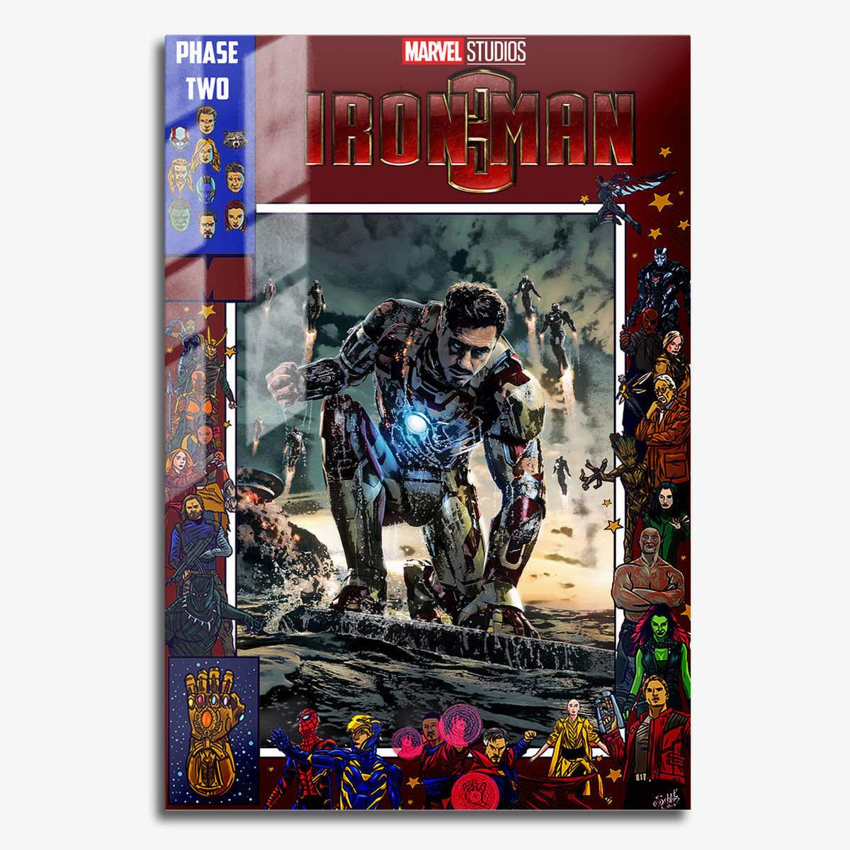 Flex Designs Metal Poster Iron Man 3 Comics 11 x 17" Home Goods - Movie 2013 Movie Metal Poster