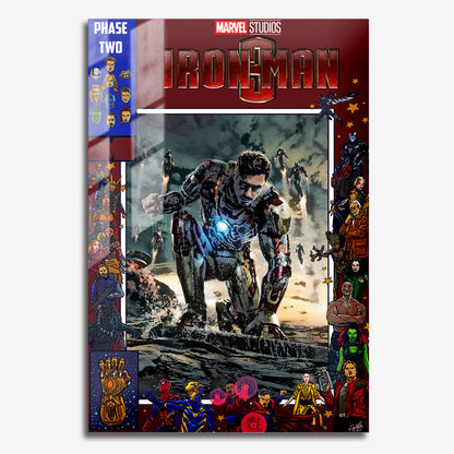 Flex Designs Metal Poster Iron Man 3 Comics 11 x 17" Home Goods - Movie 2013 Movie Metal Poster