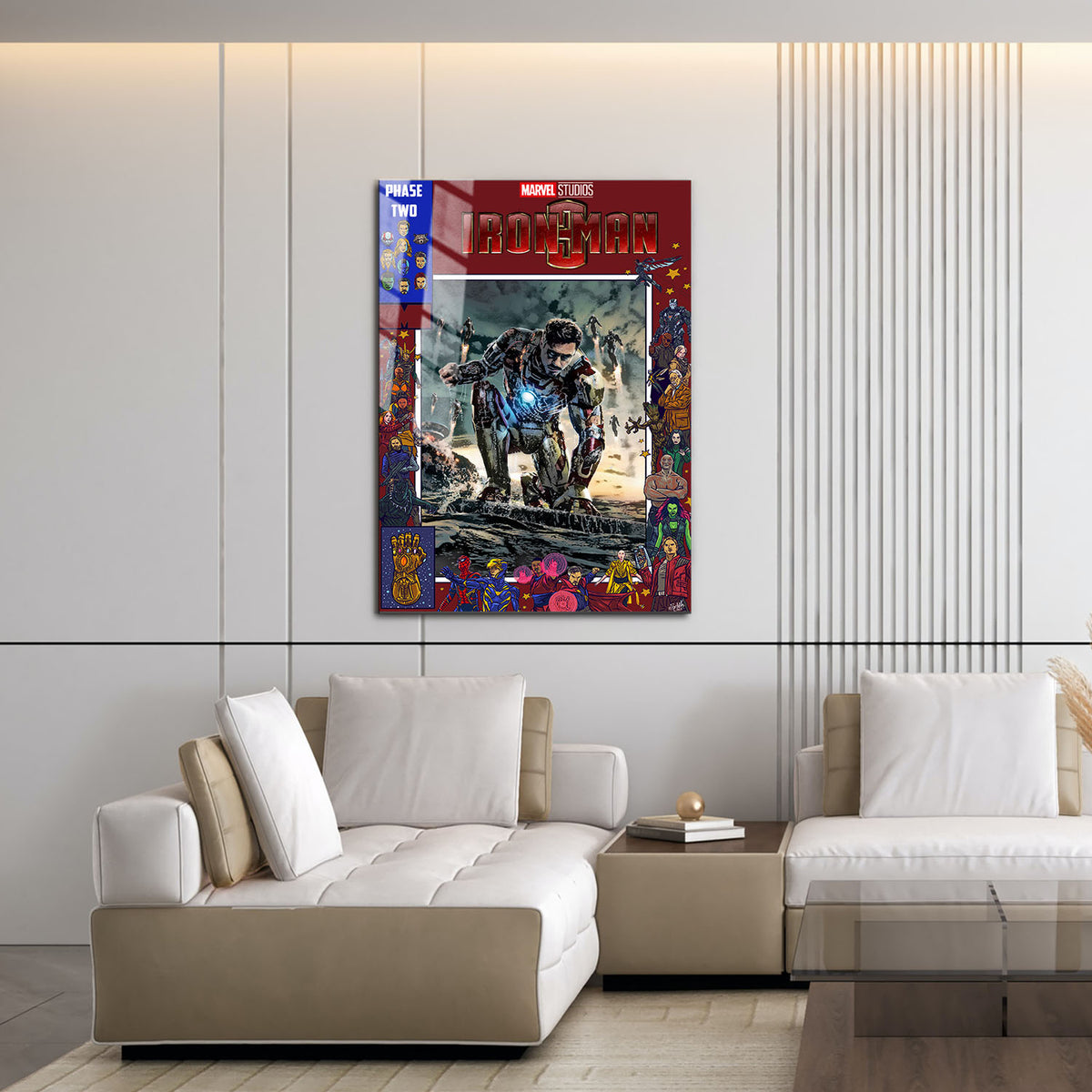 Flex Designs Metal Poster Iron Man 3 Comics 16 x 24" Home Goods - Movie 2013 Movie Metal Poster