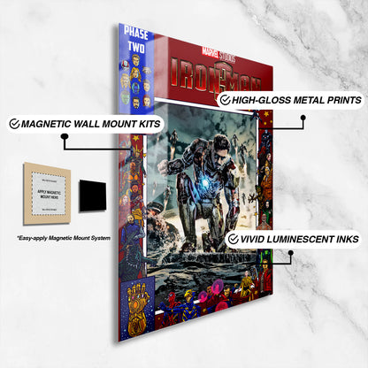 Flex Designs Metal Poster Iron Man 3 Comics 16 x 24" Home Goods - Movie 2013 Movie Metal Poster