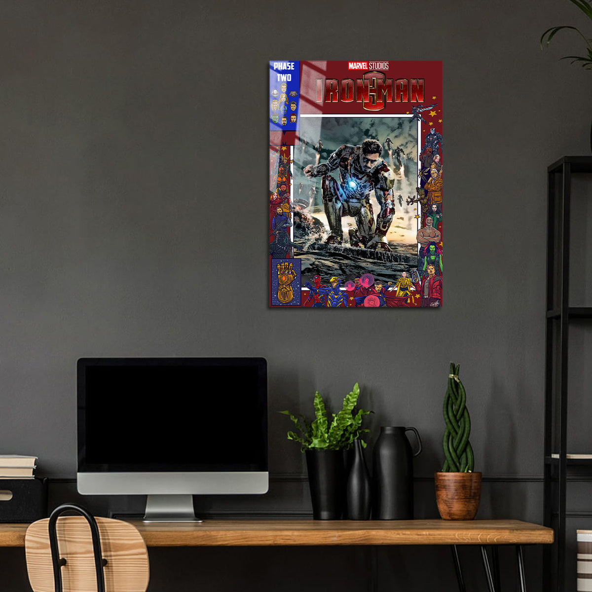 Flex Designs Metal Poster Iron Man 3 Comics 24 x 36" Home Goods - Movie 2013 Movie Metal Poster
