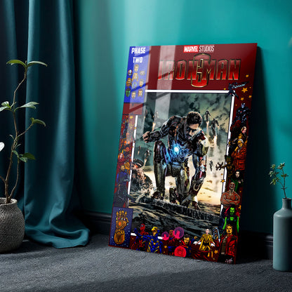 Flex Designs Metal Poster Iron Man 3 Comics 24 x 36" Home Goods - Movie 2013 Movie Metal Poster