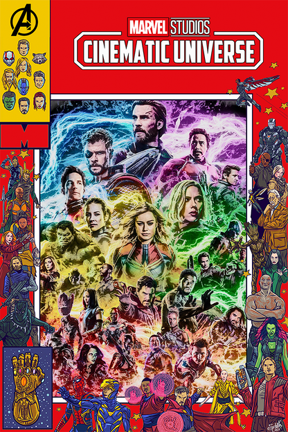 Flex Designs Metal Poster Marvel Cinematic Universe Comics 11 x 17" Home Goods - Movie 2008 Movie Metal Poster
