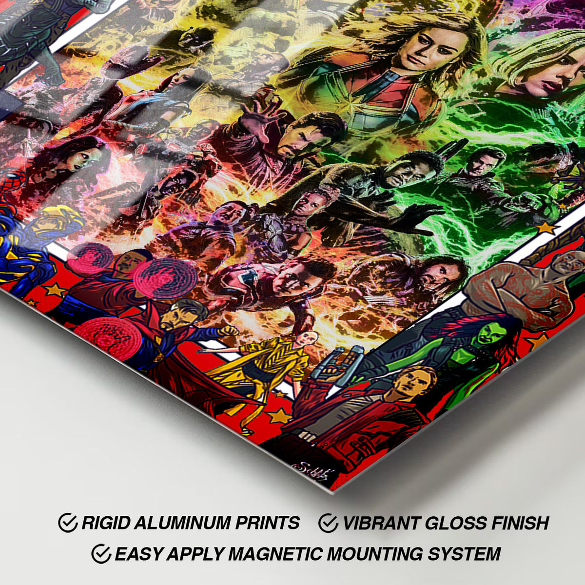 Flex Designs Metal Poster Marvel Cinematic Universe Comics 11 x 17" Home Goods - Movie 2008 Movie Metal Poster