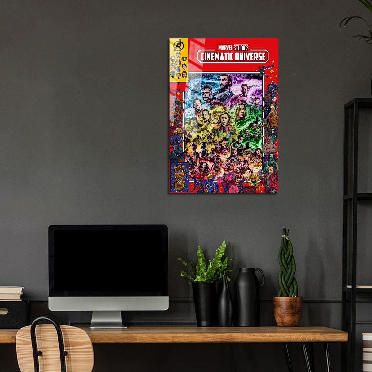 Flex Designs Metal Poster Marvel Cinematic Universe Comics 24 x 36" Home Goods - Movie 2008 Movie Metal Poster