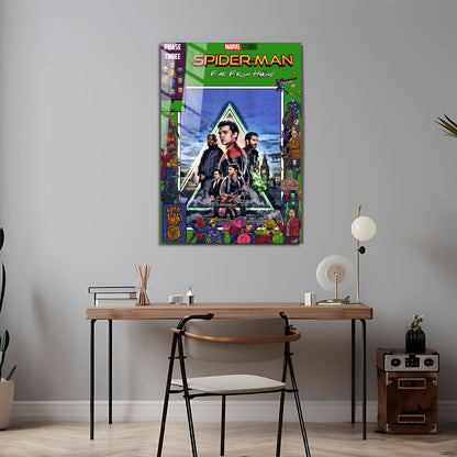 Flex Designs Metal Poster Spider-Man Far From Home Comics 5 x 7" Home Goods - Movie 2019 Movie Metal Poster