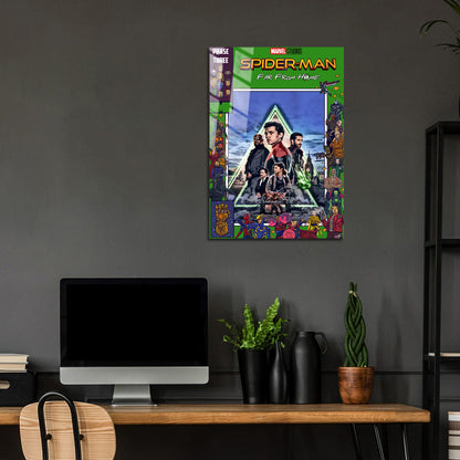 Flex Designs Metal Poster Spider-Man Far From Home Comics 24 x 36" Home Goods - Movie 2019 Movie Metal Poster