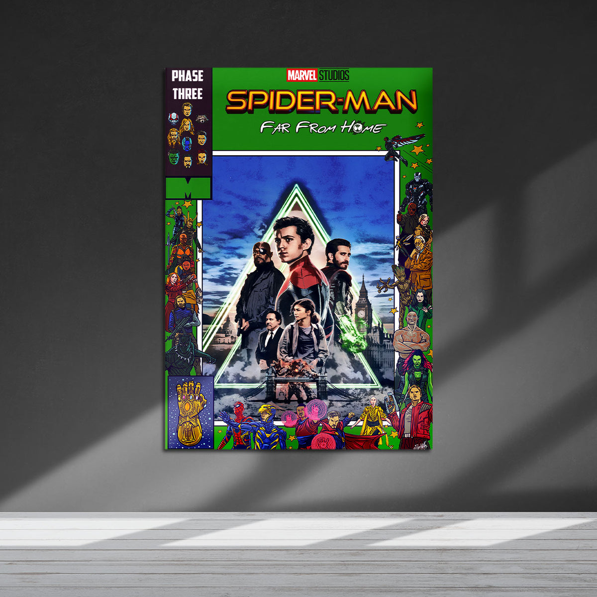 Flex Designs Metal Poster Spider-Man Far From Home Comics 5 x 7" Home Goods - Movie 2019 Movie Metal Poster