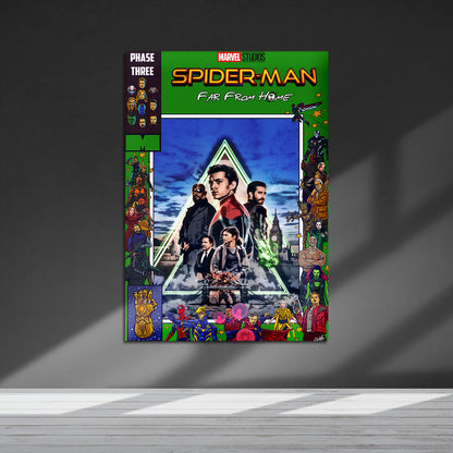 Flex Designs Metal Poster Spider-Man Far From Home Comics 5 x 7" Home Goods - Movie 2019 Movie Metal Poster