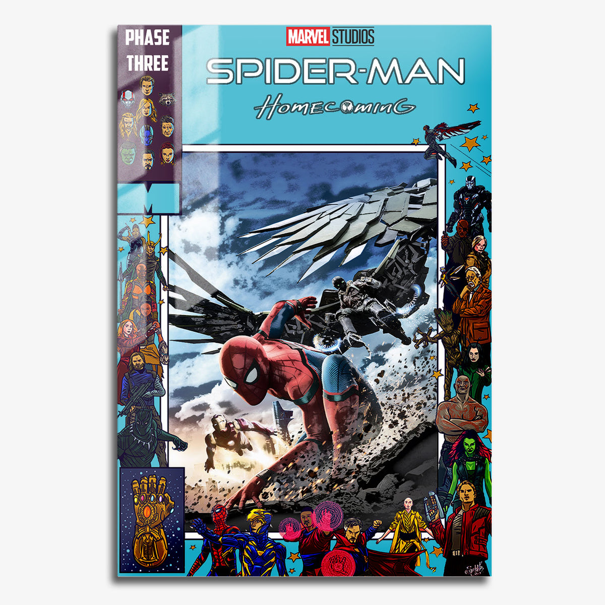 Flex Designs Metal Poster Spider-Man Homecoming Comics 11 x 17" Home Goods - Movie 2017 Movie Metal Poster