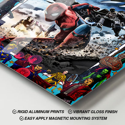 Flex Designs Metal Poster Spider-Man Homecoming Comics 11 x 17" Home Goods - Movie 2017 Movie Metal Poster