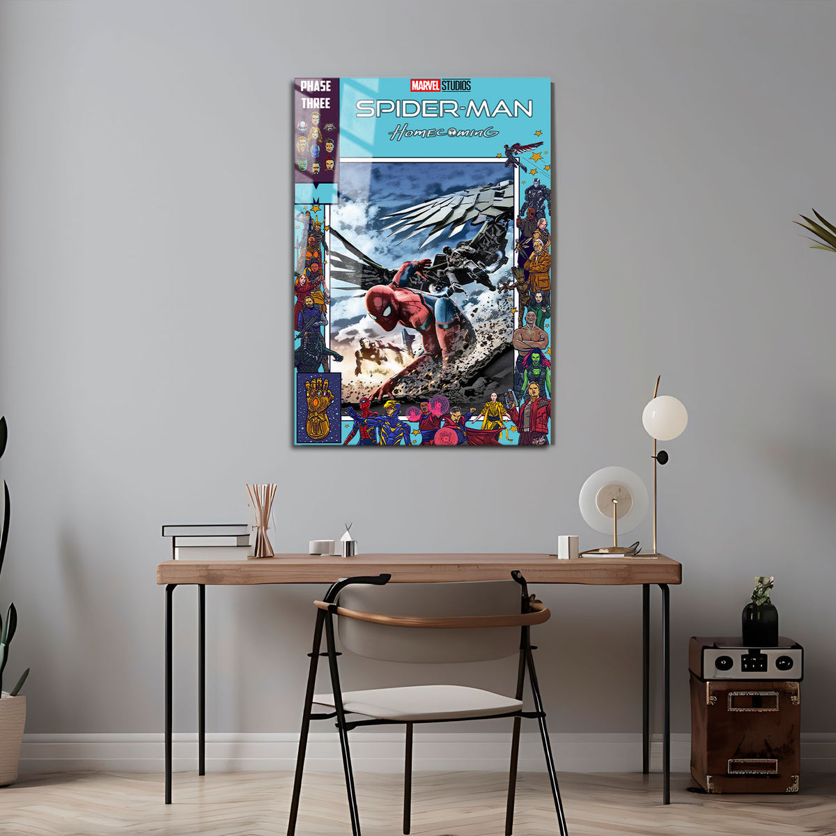Flex Designs Metal Poster Spider-Man Homecoming Comics 5 x 7" Home Goods - Movie 2017 Movie Metal Poster