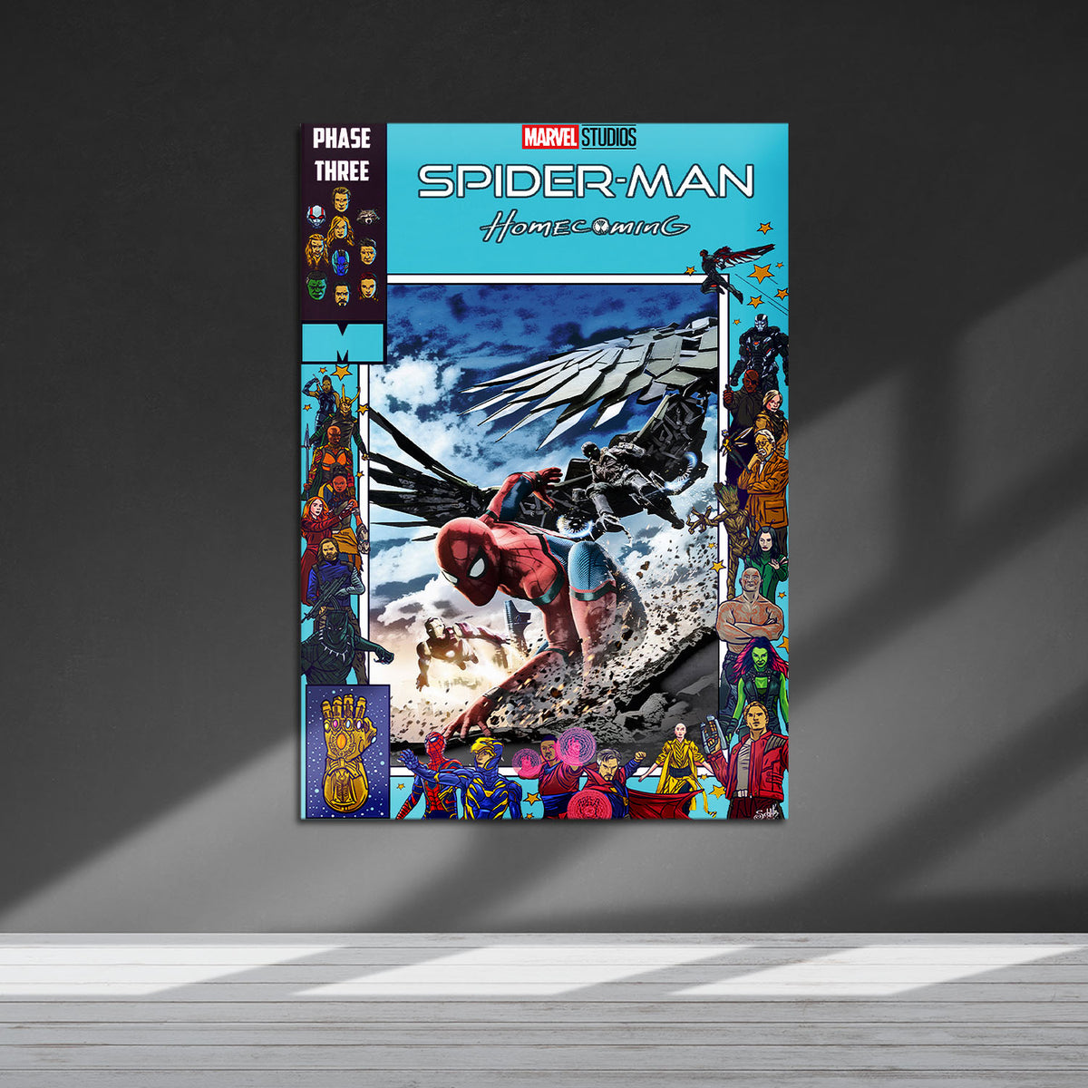 Flex Designs Metal Poster Spider-Man Homecoming Comics 5 x 7" Home Goods - Movie 2017 Movie Metal Poster