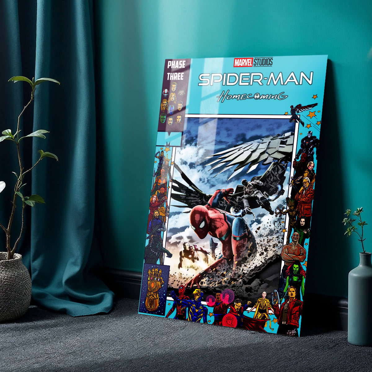 Flex Designs Metal Poster Spider-Man Homecoming Comics 24 x 36" Home Goods - Movie 2017 Movie Metal Poster