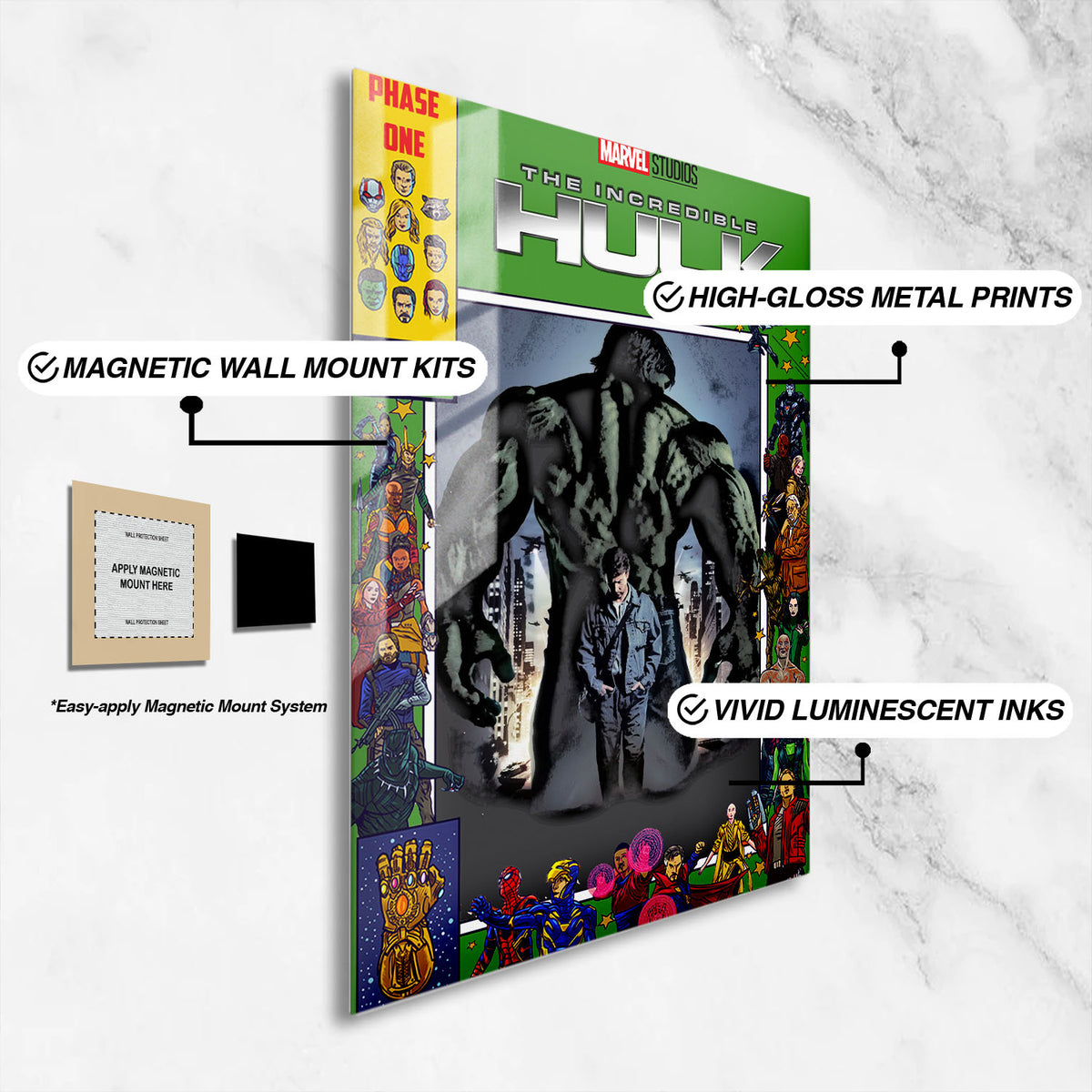 Flex Designs Metal Poster The Incredible Hulk Comics 16 x 24" Home Goods - Movie 2008 Movie Metal Poster