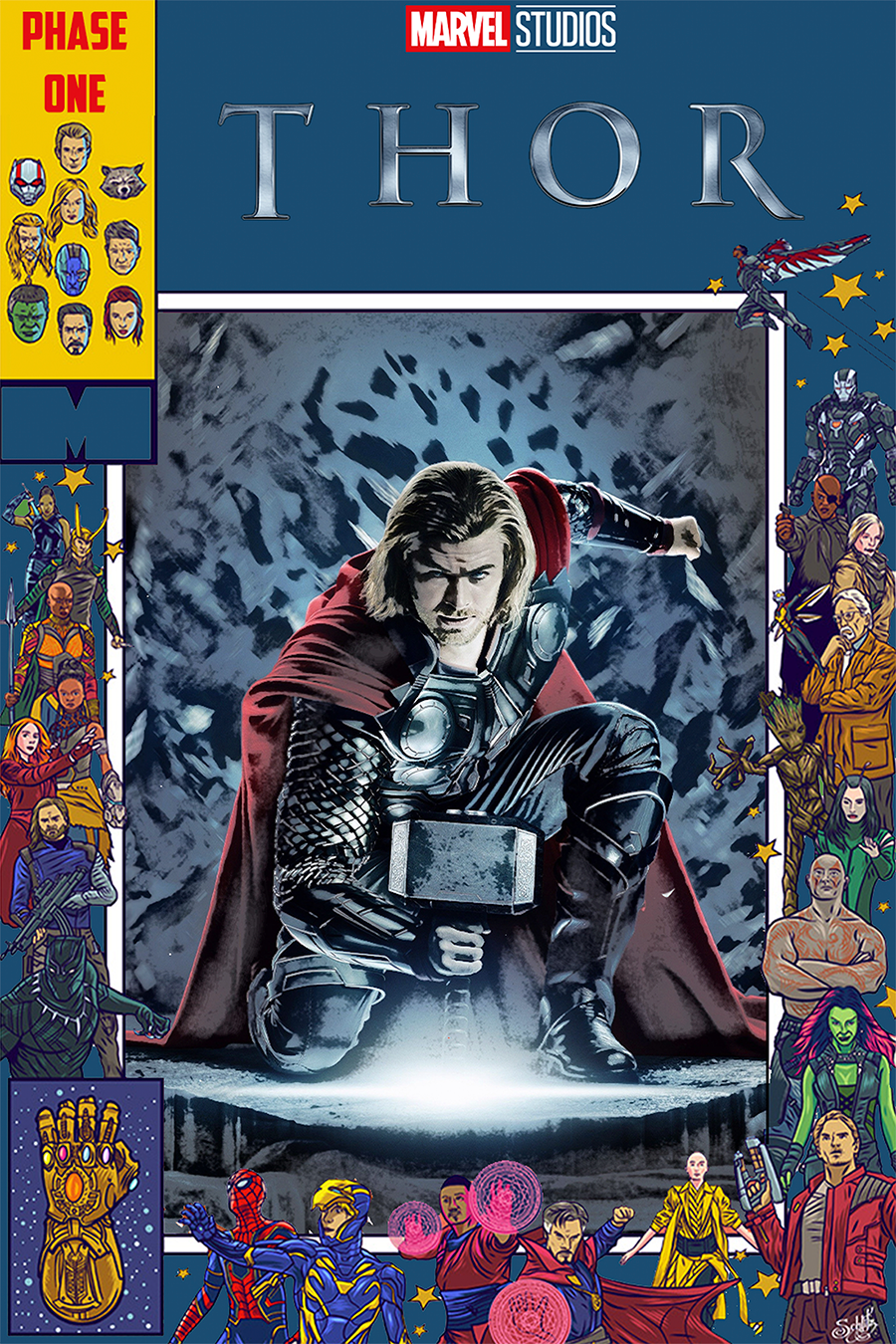Flex Designs Metal Poster Thor Comics 11 x 17" Home Goods - Movie 2011 Movie Metal Poster