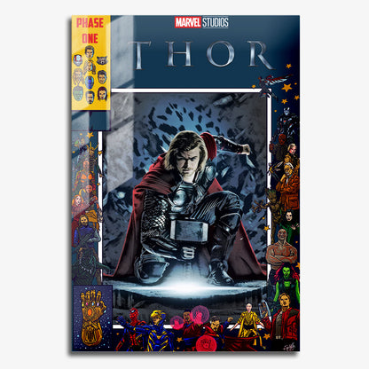 Flex Designs Metal Poster Thor Comics 11 x 17" Home Goods - Movie 2011 Movie Metal Poster