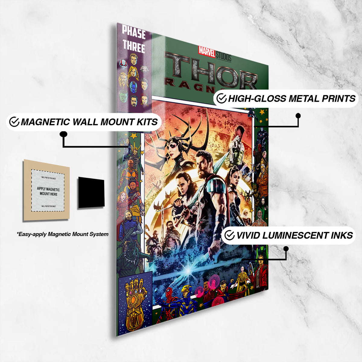 Flex Designs Metal Poster Thor Ragnarok Comics 16 x 24" Home Goods - Movie 2017 Movie Metal Poster