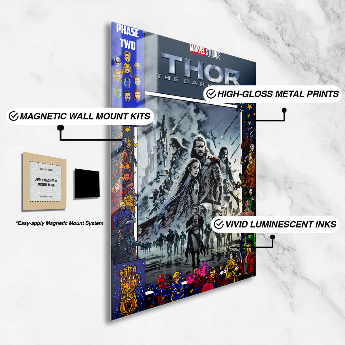 Flex Designs Metal Poster Thor The Dark World Comics 16 x 24" Home Goods - Movie 2013 Movie Metal Poster