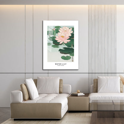 Flex Designs Metal Poster Water Lily by Ohara Koson 16 x 24" Home Goods - Artist Artwork  Metal Poster