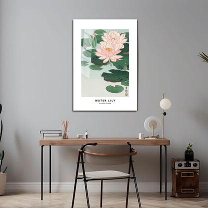 Flex Designs Metal Poster Water Lily by Ohara Koson 5 x 7" Home Goods - Artist Artwork  Metal Poster