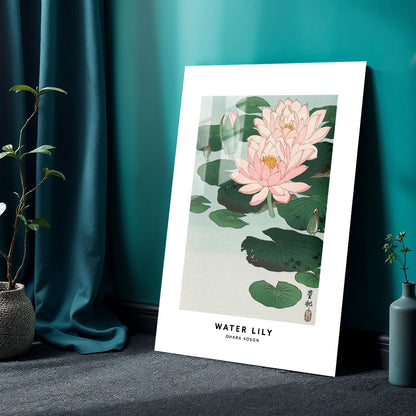 Flex Designs Metal Poster Water Lily by Ohara Koson 24 x 36" Home Goods - Artist Artwork  Metal Poster
