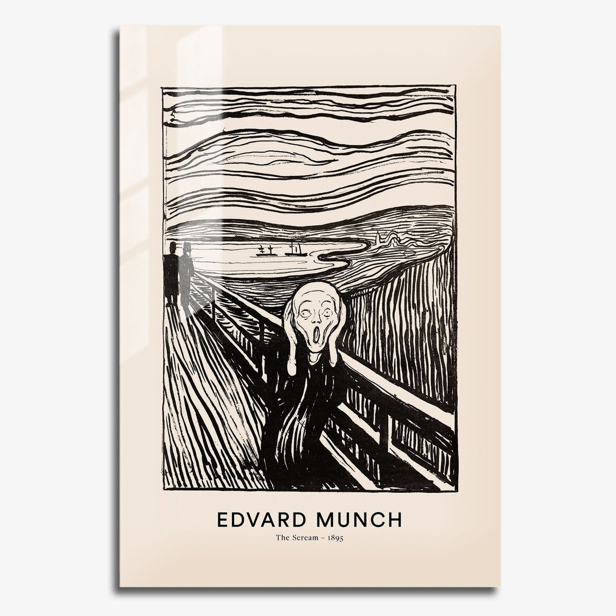 Flex Designs Metal Poster The Scream by Edvard Munch 11 x 17" Home Goods - Artist Artwork  Metal Poster