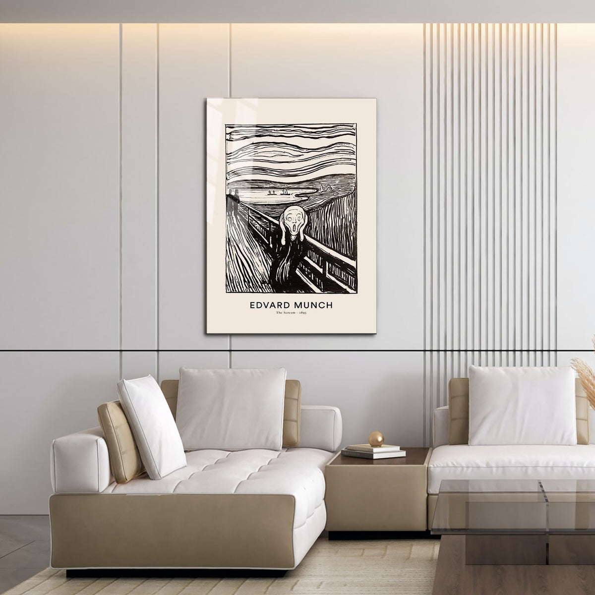 Flex Designs Metal Poster The Scream by Edvard Munch 16 x 24" Home Goods - Artist Artwork  Metal Poster