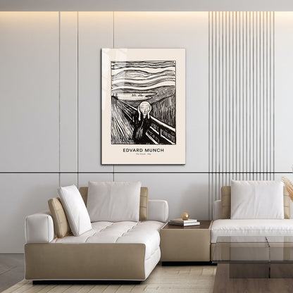Flex Designs Metal Poster The Scream by Edvard Munch 16 x 24" Home Goods - Artist Artwork  Metal Poster