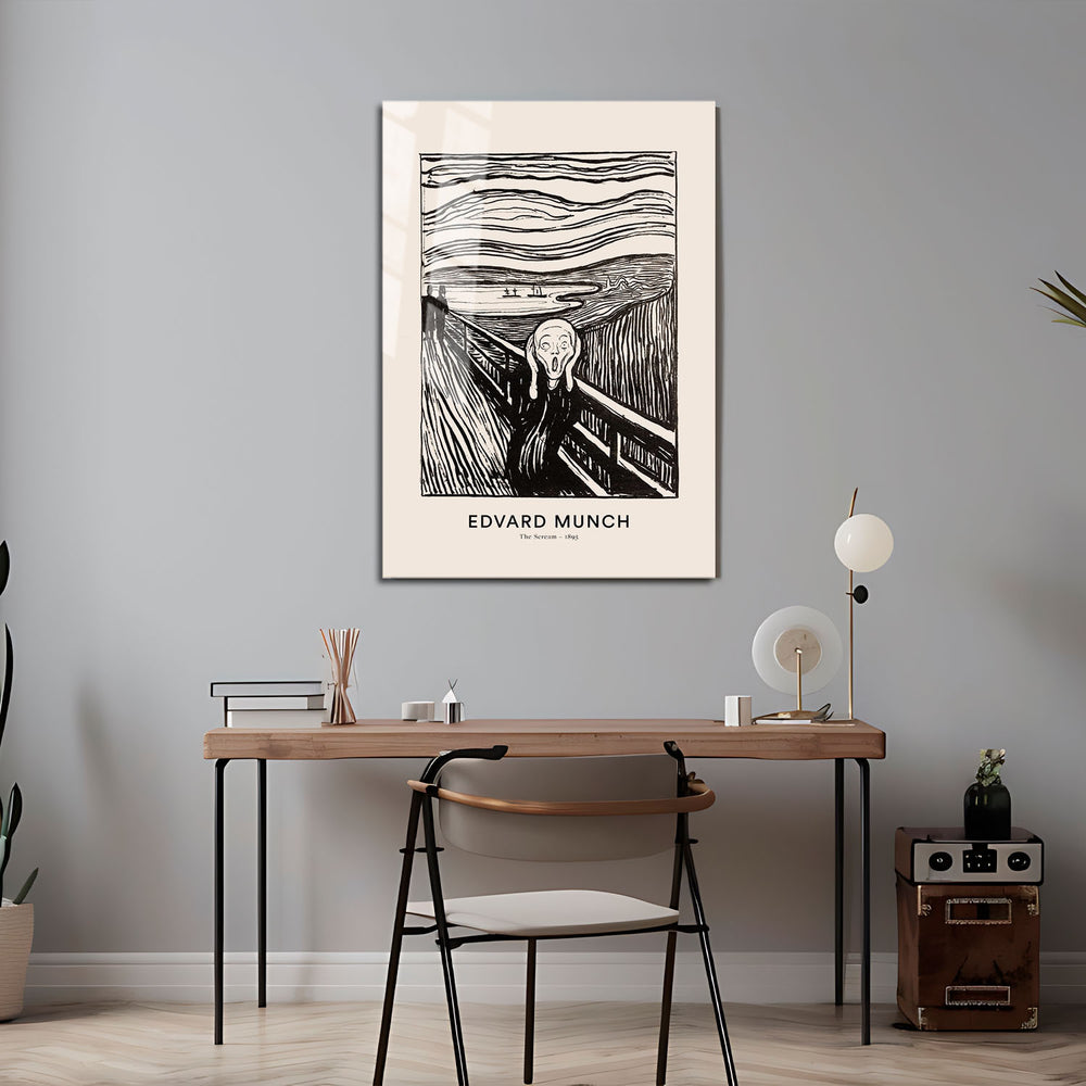 Flex Designs Metal Poster The Scream by Edvard Munch 5 x 7" Home Goods - Artist Artwork  Metal Poster