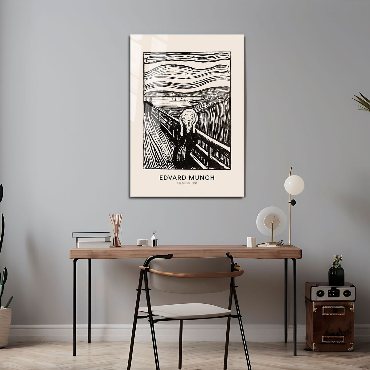 Flex Designs Metal Poster The Scream by Edvard Munch 5 x 7" Home Goods - Artist Artwork  Metal Poster