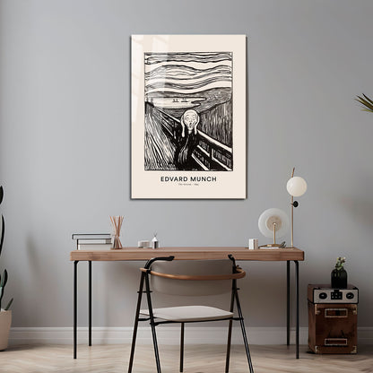 Flex Designs Metal Poster The Scream by Edvard Munch 5 x 7" Home Goods - Artist Artwork  Metal Poster