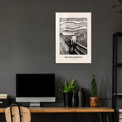 Flex Designs Metal Poster The Scream by Edvard Munch 24 x 36" Home Goods - Artist Artwork  Metal Poster