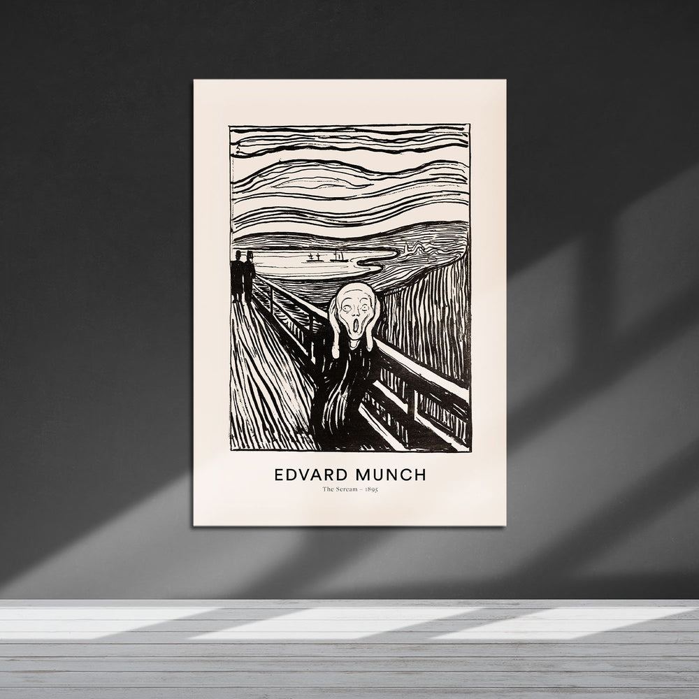 Flex Designs Metal Poster The Scream by Edvard Munch 5 x 7" Home Goods - Artist Artwork  Metal Poster