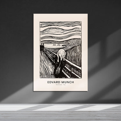 Flex Designs Metal Poster The Scream by Edvard Munch 5 x 7" Home Goods - Artist Artwork  Metal Poster
