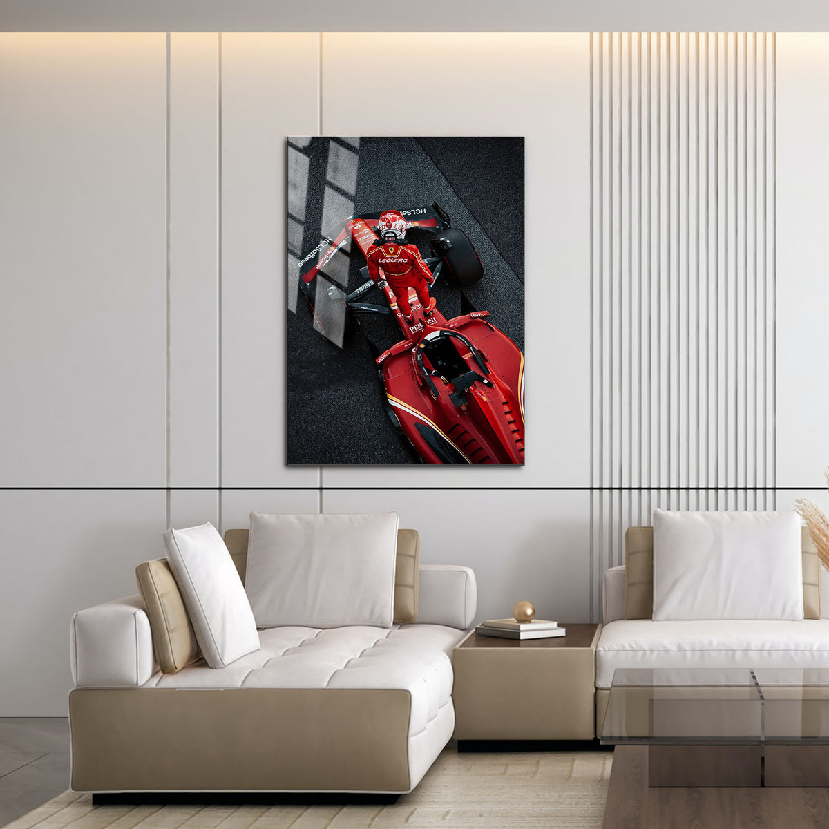 Flex Designs Metal Poster Formula 1 Ferrari Charles Leclerc 16 x 24" Home Goods - Sports  Metal Poster