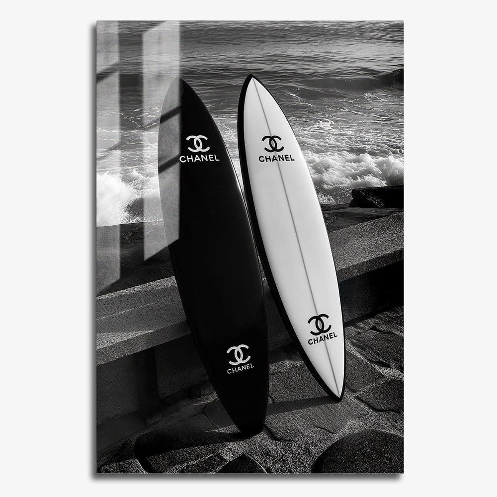 Flex Designs Metal Poster Chanel Beach Surfboards 11 x 17" Home Goods - Designer  Metal Poster
