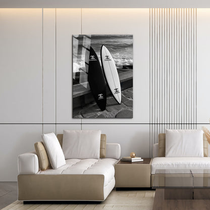 Flex Designs Metal Poster Chanel Beach Surfboards 16 x 24" Home Goods - Designer  Metal Poster