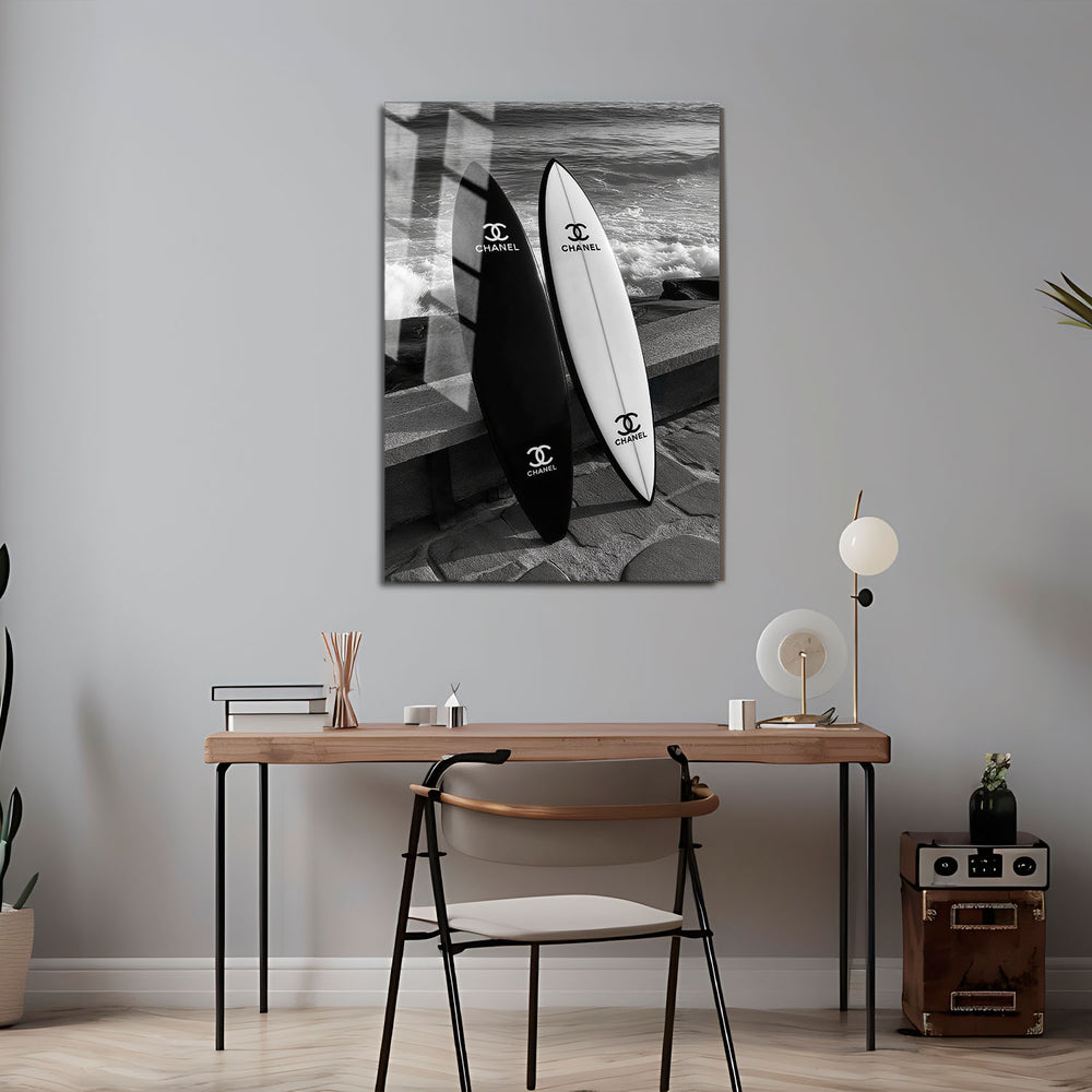 Flex Designs Metal Poster Chanel Beach Surfboards 5 x 7" Home Goods - Designer  Metal Poster