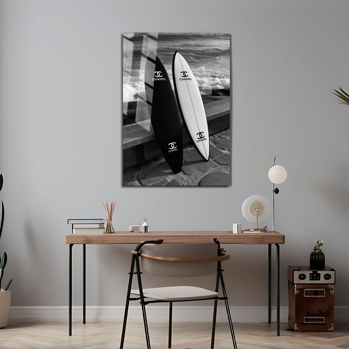 Flex Designs Metal Poster Chanel Beach Surfboards 5 x 7" Home Goods - Designer  Metal Poster