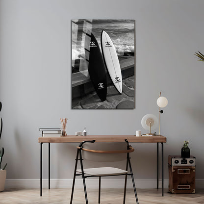 Flex Designs Metal Poster Chanel Beach Surfboards 5 x 7" Home Goods - Designer  Metal Poster