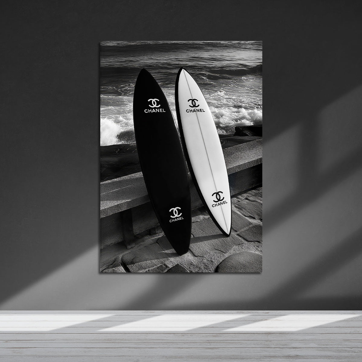 Flex Designs Metal Poster Chanel Beach Surfboards 5 x 7" Home Goods - Designer  Metal Poster